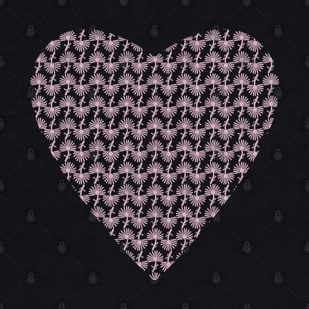 Pink Floral Heart Pattern by Ezzkouch